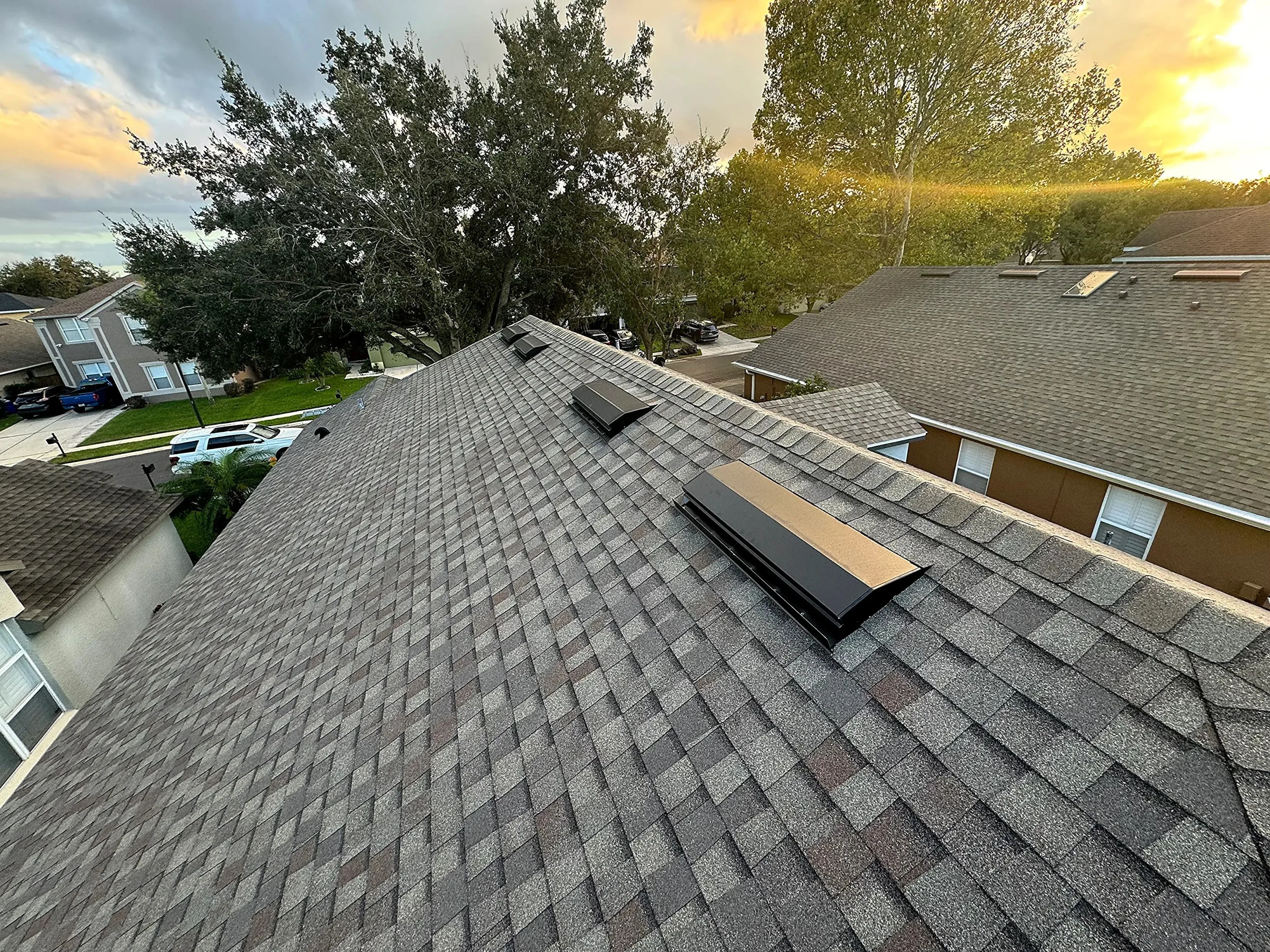 Architectural shingles on a Central Florida roof
